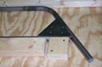 photo of frame and caster plate gusset